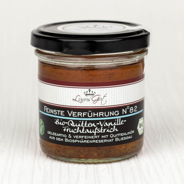 Bio-Quitten-Vanille-Gelee verfeinert mit Quittenlikör