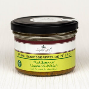 Veganes Mediterraner Linsen-Aufstrich mit Oliven und Mandeln aus dem Biosphaerenreservat Bliesgau